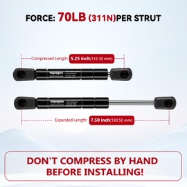 Vepagoo 7.5 inch Gas Struts 70Lb/311N, Gas Shock Spring Lift Supports for RV Overhead Cabinet Door Toolbox Lid, Marine Hatches & Sentry Safe Replacement Parts, Set of 2