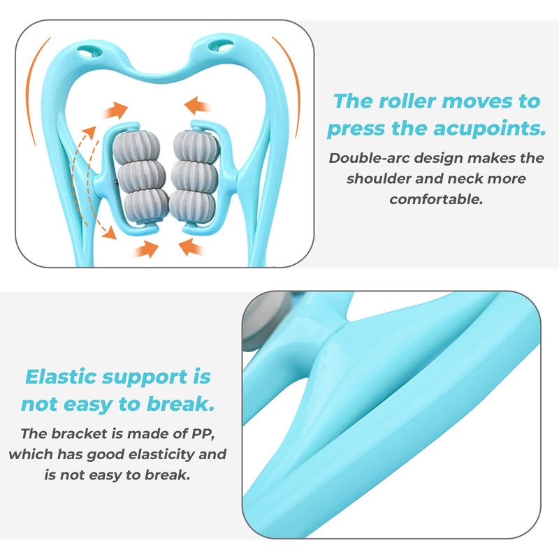 Simsky Nackenmassagegerät mit sechs Rädern, Schultermassagegerät
