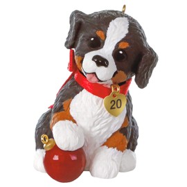Hallmark - Adorno de Navidad con Fecha de año 2020, Puppy Love Australian Shepherd (1399QXR9161)