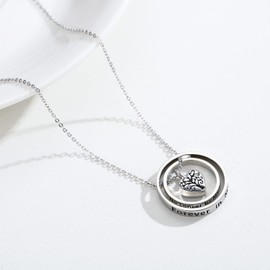 Midir&Etain Ashes Necklace 925 Sterling Silver Tree of Life Pendant Urn Necklace for Ashes Keepsake Cremation Jewellery Memorial Gifts for Women Mum