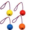 4 Pieces Dog Ball on Rope Interactive Dog Training Ball