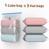 CrazyLynX Cube Vacuum Storage Bags (Jumbo 4 Pack) 100x80x38cm Reusable
