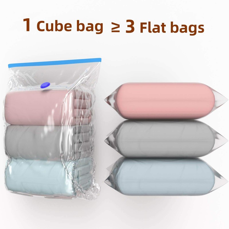 CrazyLynX Cube Vacuum Storage Bags (Jumbo 4 Pack) 100x80x38cm Reusable