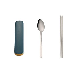 Stainless Steel Chopsticks and Spoon Set, Chopsticks Spoon Fork Tableware Storage Tableware Box for Kids Tableware Travel Case Lightweight Antibacterial Portable Student Work Travel Outing Office