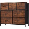 JHK 7 Drawers Metal Frame Dresser for Bedroom Clothes Drawer