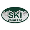 CafePress Ski Colo License Plate Oval Car Bumper Sticker