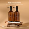 MaisoNovo Kitchen Soap Dispenser Set | 16.9 fl oz Amber