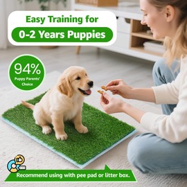 Fake Grass for Dogs - Artificial Pee Grass for Dog Potty Tray Training Pet Turf - Indoor and Outdoor Mat for Pet Training with Drainage Hole (39.4" X 19.7")