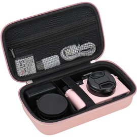 4K Digital Camera Case for Femivo/IWEUKJLO/VETEK/VJIANGER 4K 48MP Vlogging Camera for Photography and Video, Vlog Camera Bag fit Lens, Battery, Cable and Accessories, Rose Gold(Case Only) - Color: C-Rose Gold