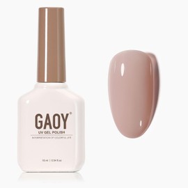 GAOY Nude Jelly Gel Nail Polish, 16ml Sheer Translucent Netural Soak Off Gel Polish, UV Light Cure for Nail Art DIY at Home, 3156 Misty Nude