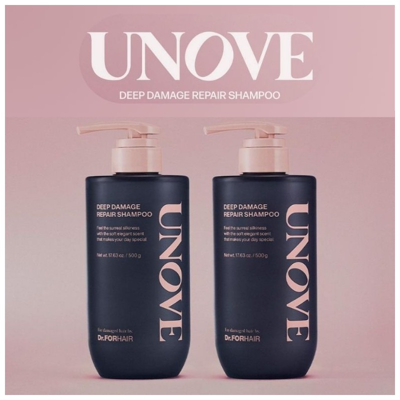 UNOVE Deep Damage Repair Shampoo 500g*2ea, Type:Cherry Blossom + Sweet