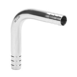 DERPIPE Sanitary Elbow Barb Fitting - stainless steel 304 1/2" Barbed x 1/2" Barbed 90 Degree Elbow Home Brew Hose Barb Coupling