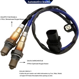 Automotive-leader 2 piezas 234-5113 234-4575 Upstream Downstream O2 Sensor de oxígeno de repuesto para Ford Focus 2.0L, 2013-2014 Ford Fusion 1.6L, 2015 Lincoln MKC 2.3L 8F9Z-9F472-H CV6 ZZZZZZ444-A