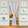 HOMEIDEAS Greyish White Doorway Curtains Privacy, Grommet Closet Curtain for