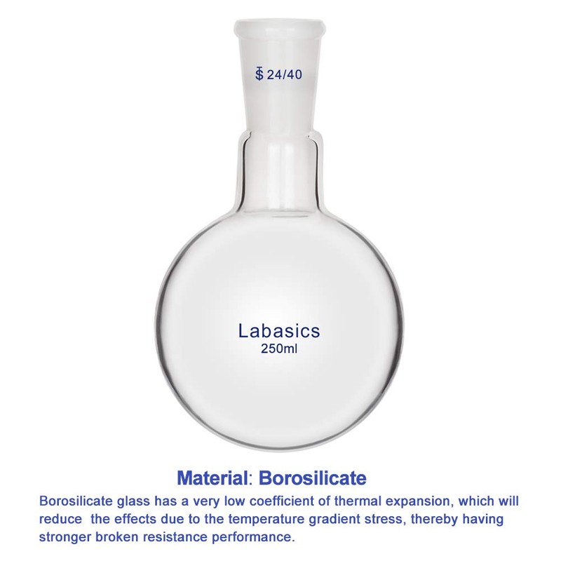 Labasics Glass 250 ml Single Neck Round Flask RBF, Single
