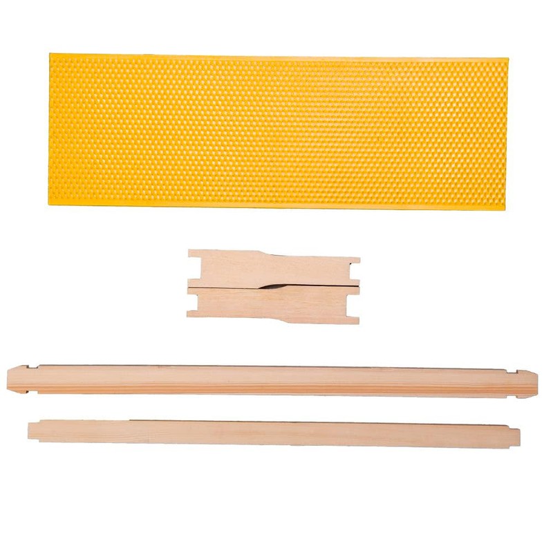 POLLIBEE Medium or Super Bee Hive Frames and Wax Foundations,10