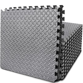 Puzzle Exercise Mat with 24 Tiles Interlocking Foam Mats, EVA Foam Floor Tiles, Protective Flooring Mats Interlocking for Gym Equipment and Cushion for Workouts