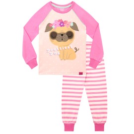 Harry Bear Girls Pyjamas Prettiest Pug Pink 8-9 Years