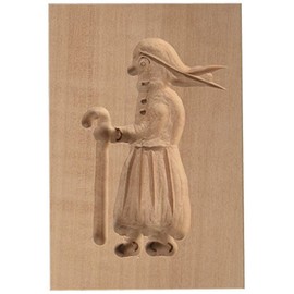 Städter 841215 Springerles- Model "Hexe" Backform, Holz, braun, 8 x 5,5 x 3 cm,