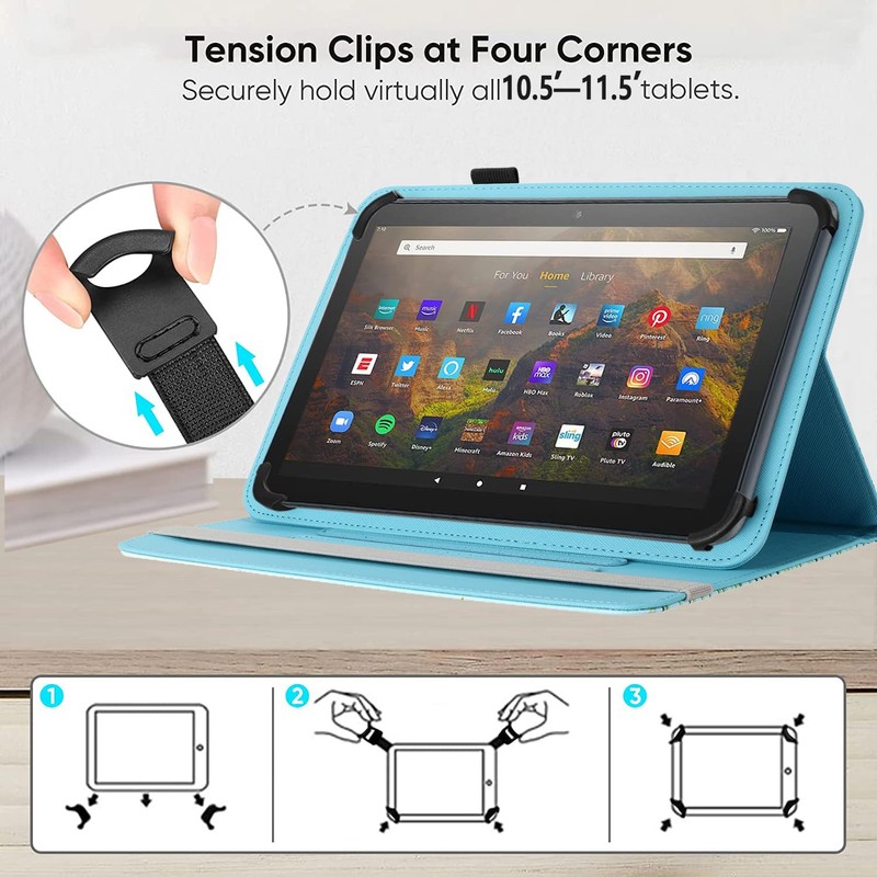 Pudazvi Universal 11 11.5 Inch Android Tablet Case,360 Degree Rotatable