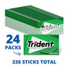Trident Spearmint Sugar-Free Chewing Gum, Bulk, 24 Packs of 14