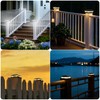 T-SUN Solar Post Cap Lights Outdoor 12 Pack, 2 Modes