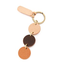 IL BISONTE Key Chain, Key Ring, Leather, Genuine Leather, Cowhide Leather, Women's, Men's, Unisex, Brown x Barn