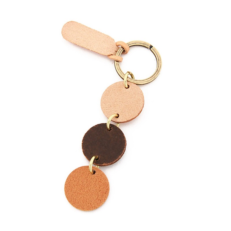 IL BISONTE Key Chain, Key Ring, Leather, Genuine Leather, Cowhide