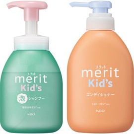 Merit Kids Foam Shampoo Pump, 11.2 fl oz (330 ml), Merit Kids Conditioner Pump, 12.2 fl oz (360 ml), Main Unit Set