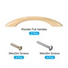 sourcing map Wood Pull Handles, 2pcs 116mm/4.57" Hole Distance Wooden