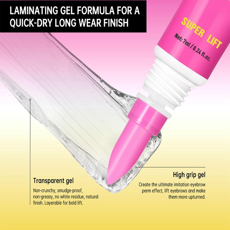 Brow Lamination Gel with Styling Comb - Clear Brow Gel