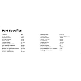 Front Disc Brake Rotor Standard Compatible With Buick Rainier 5.3L V8 2004 2005 2006 2007