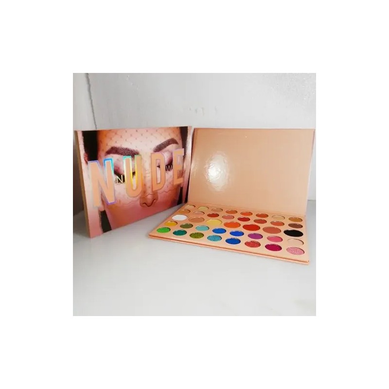 Paleta Sombras Nude 39 Grande Tonos Maquillaje Glitter Mate