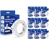 10 Rolls Double Sided Tape Heavy Duty White PE Foam