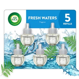 Air Wick Aromatizante de Ambiente Continuo, Fresh Waters, 5 repuestos de 20 ml c/u
