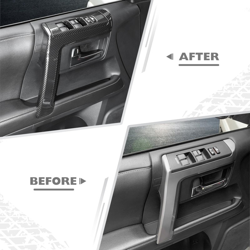 JeCar 8pcs for 4Runner Interior Door Handle Trim Kit for