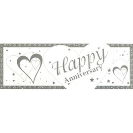 Banner Sign Happy Anniversary 60"x20"