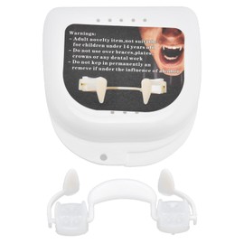 Retractable Fake Teeth Vampire Fangs, Dracula Teeth Vampire Bite Fangs Cosplay Dentures for Party Props