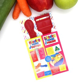 2 Piece Kids Safe Knive and Peeler Set - 'Original Kiddies Food Kutter and Safety Food Peeler (Red)