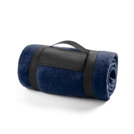 FUN FAN LINE - Mountain Polar Fleece - Soft Blanket - Anti-Pilling Technology and Carrying Handle with velcro closure - Ideal for Traveling or Camping - 130 x160cm (Blue)