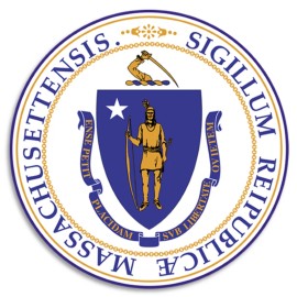 Kiwi Gifts Massachusetts State Seal Emblem - 3 Pack Circle Stickers 3 Inch - USA America