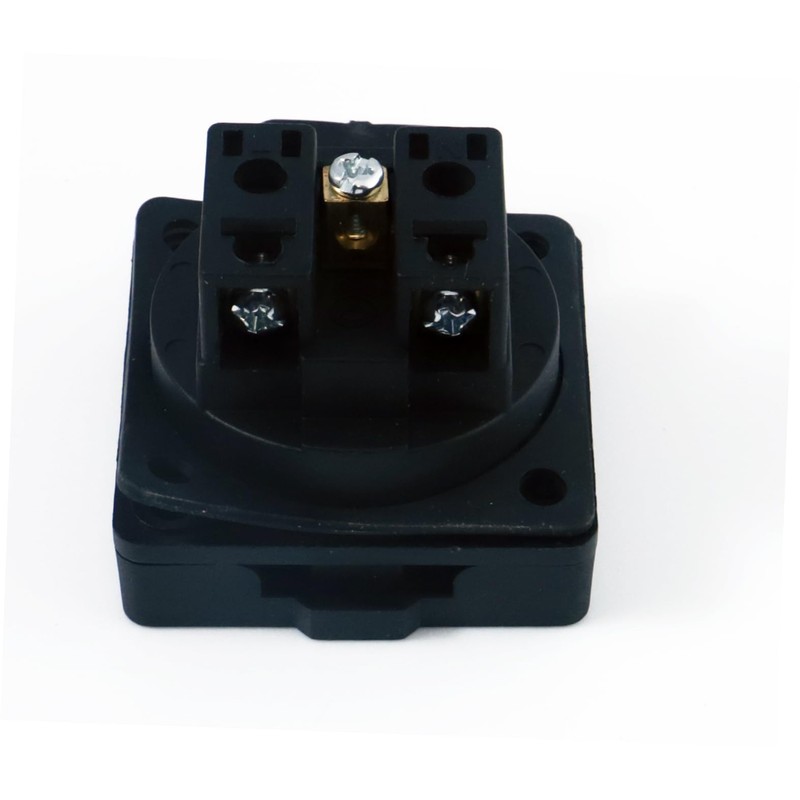 HOLZER 6 x mounting sockets, built-in socket, IP44, black, self-closing