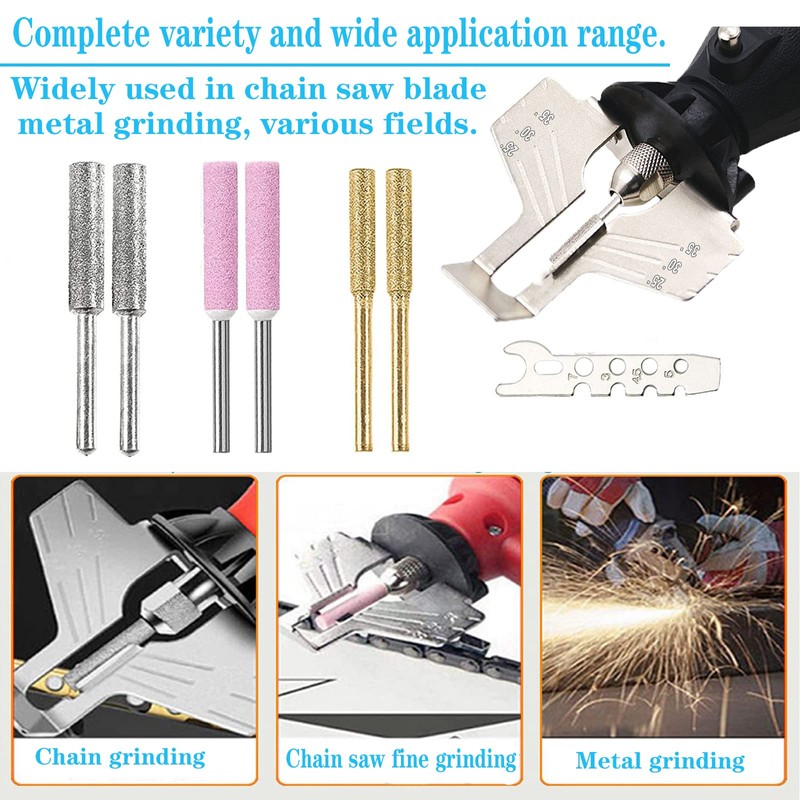 Yuentoen Pack of 20 Chainsaw Sharpening Attachment, Chainsaw Sharpener with