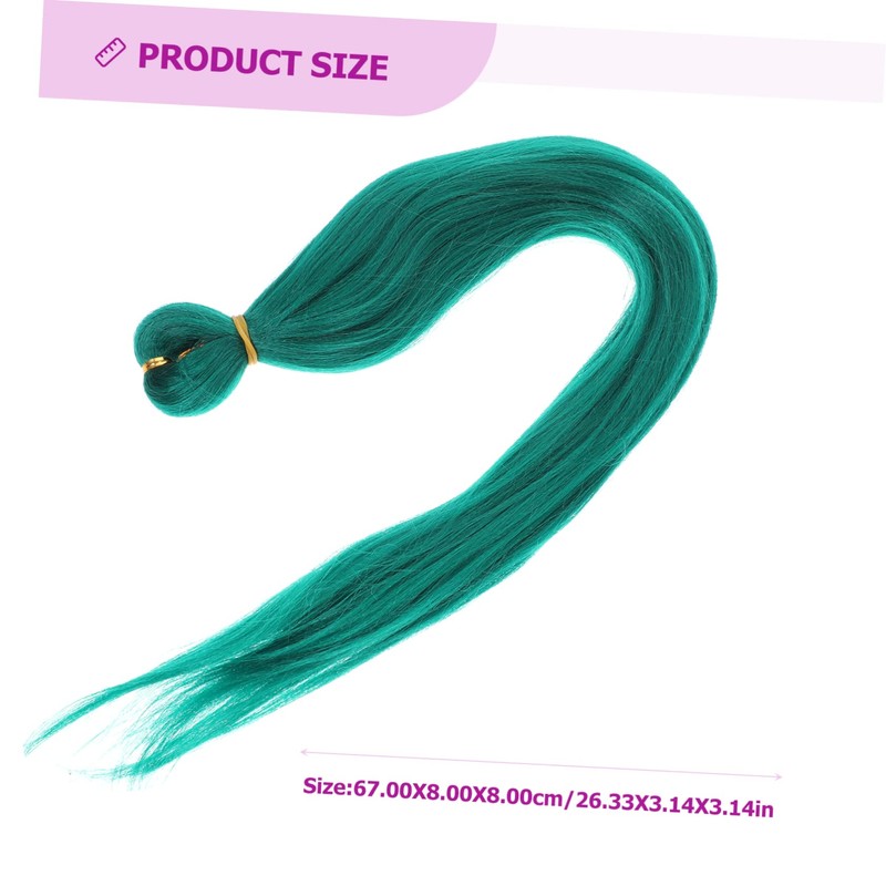 Gatuida Green Braiding Hair Extensions 26 Inch Pre Stretched 3