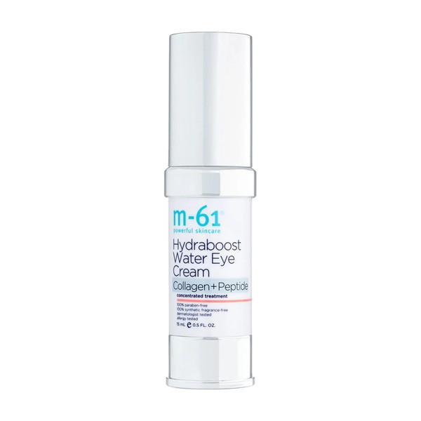 M-61 Hydraboost Collagen+Peptide Water Eye Cream - Age-defying vegan collagen and peptide water eye cream with vitamin B5 & baobab pulp extract.