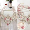 LeLehome 15 X 69 Inch Lace Table Runner, Flowers Embroidery