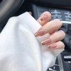 24 PCS French Nails, Gold Foil for High Quality Lady