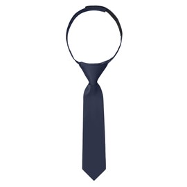 Jacob Alexander Infant's Toddler's 8" Pretied Solid Color Hook and Loop Band Tie - Navy