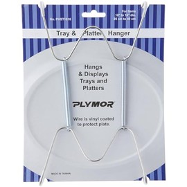 Plymor Stainless Steel Wall Mountable Tray and Platter Hanger, 8.25" H x 4.75" W x 0.875" D (for Trays or Platters 10" - 16")