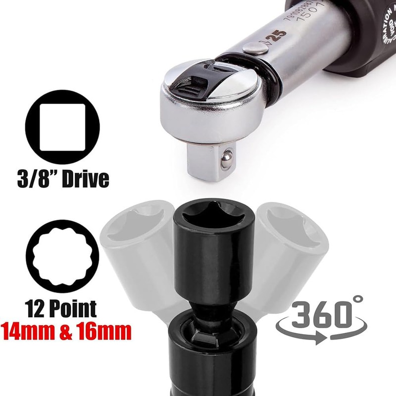 Yakamoz 2 Pieces Magnetic Spark Plug Socket Set, 14mm &